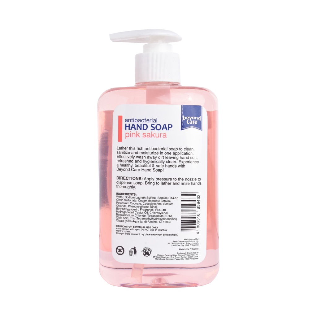 BEYOND CARE Antibacterial Hand wash Pink Sakura 500ml Shopee Philippines