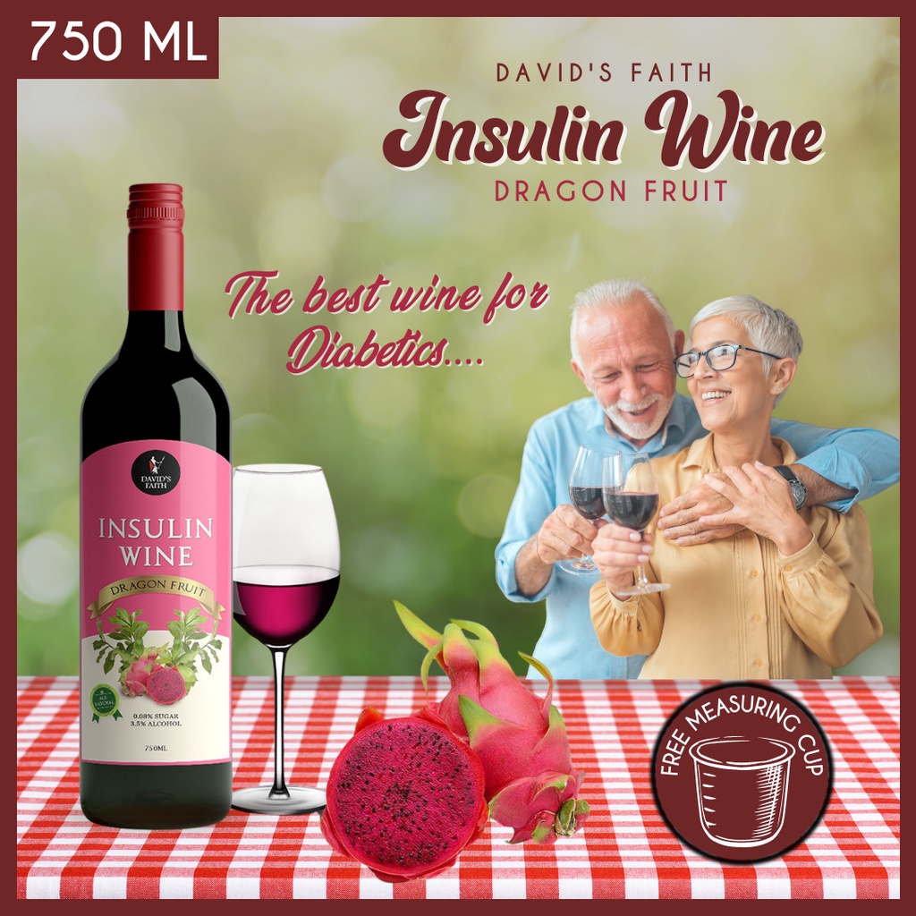 Original David's Faith Insulin Wine Dragon Fruit 750ml Shopee