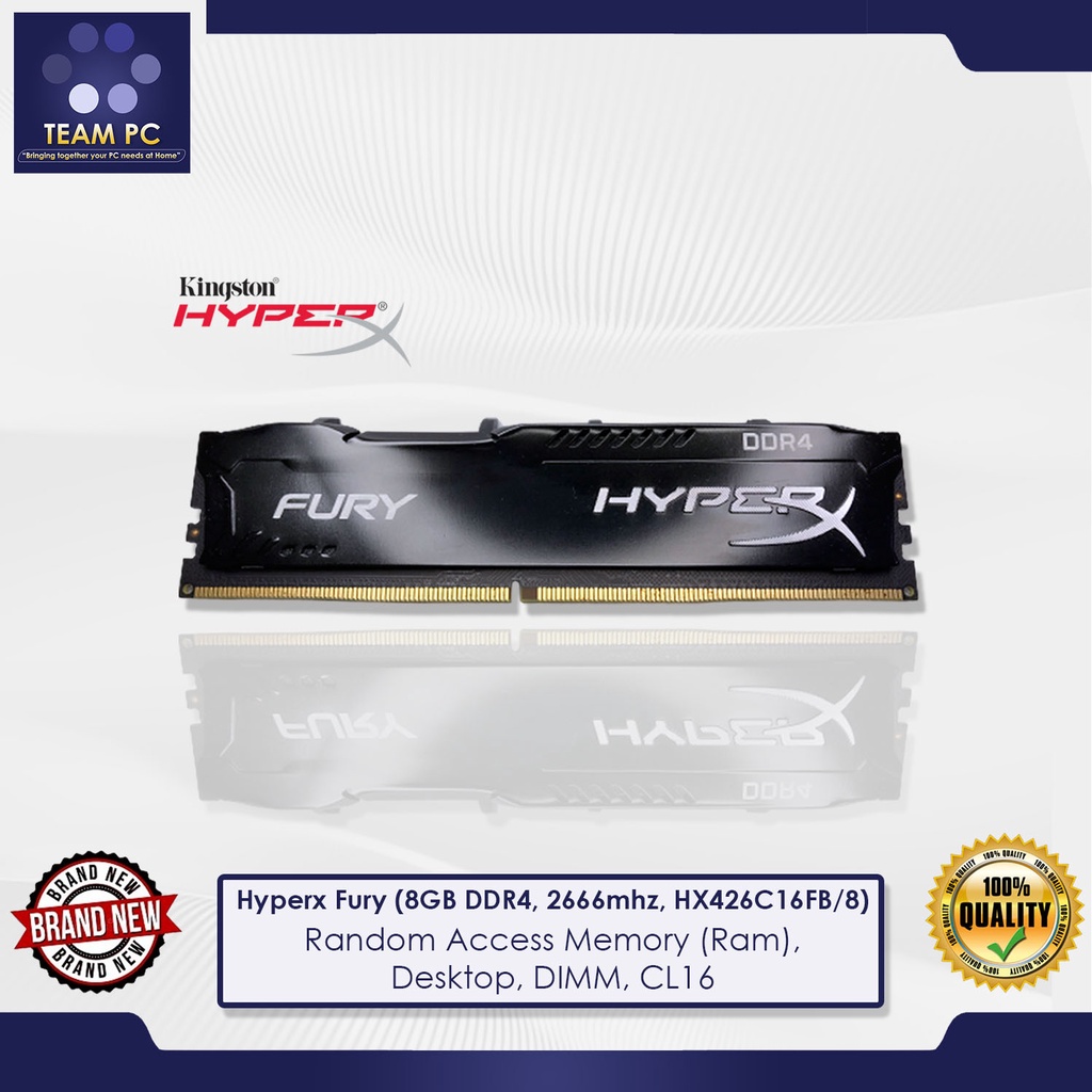 HyperX Fury - Memoria RAM de 16 GB (DDR4, 2666 MHz, CL16, DIMM XMP