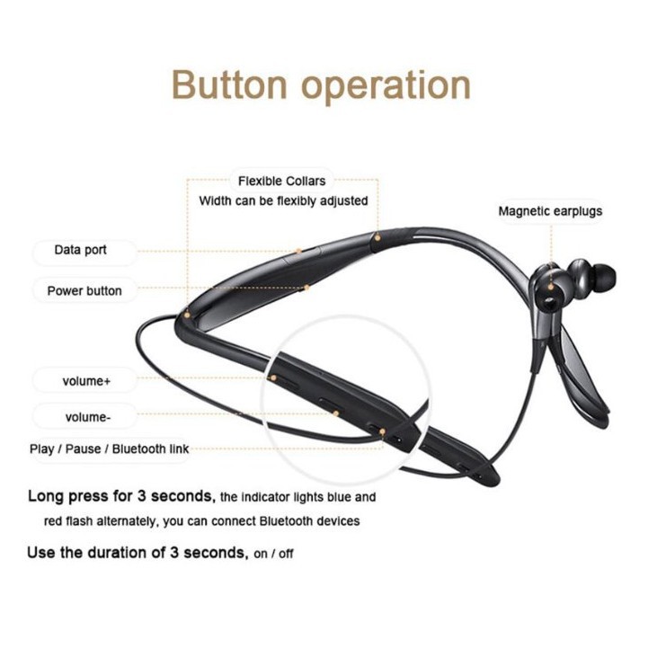 Samsung Level U Wireless Bluetooth In Ear Flexible Neckband Magnet Stereo Headphones With Microphone Shopee Philippines