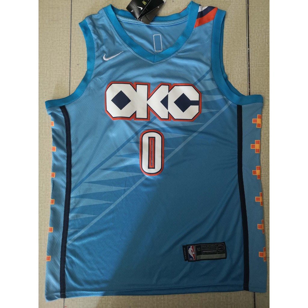 white okc jersey