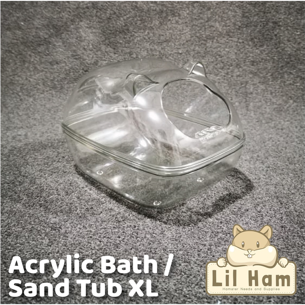 Acrylic Clear Bath / Sand Tub XL for Dwarf and Syrian hamsters Shopee