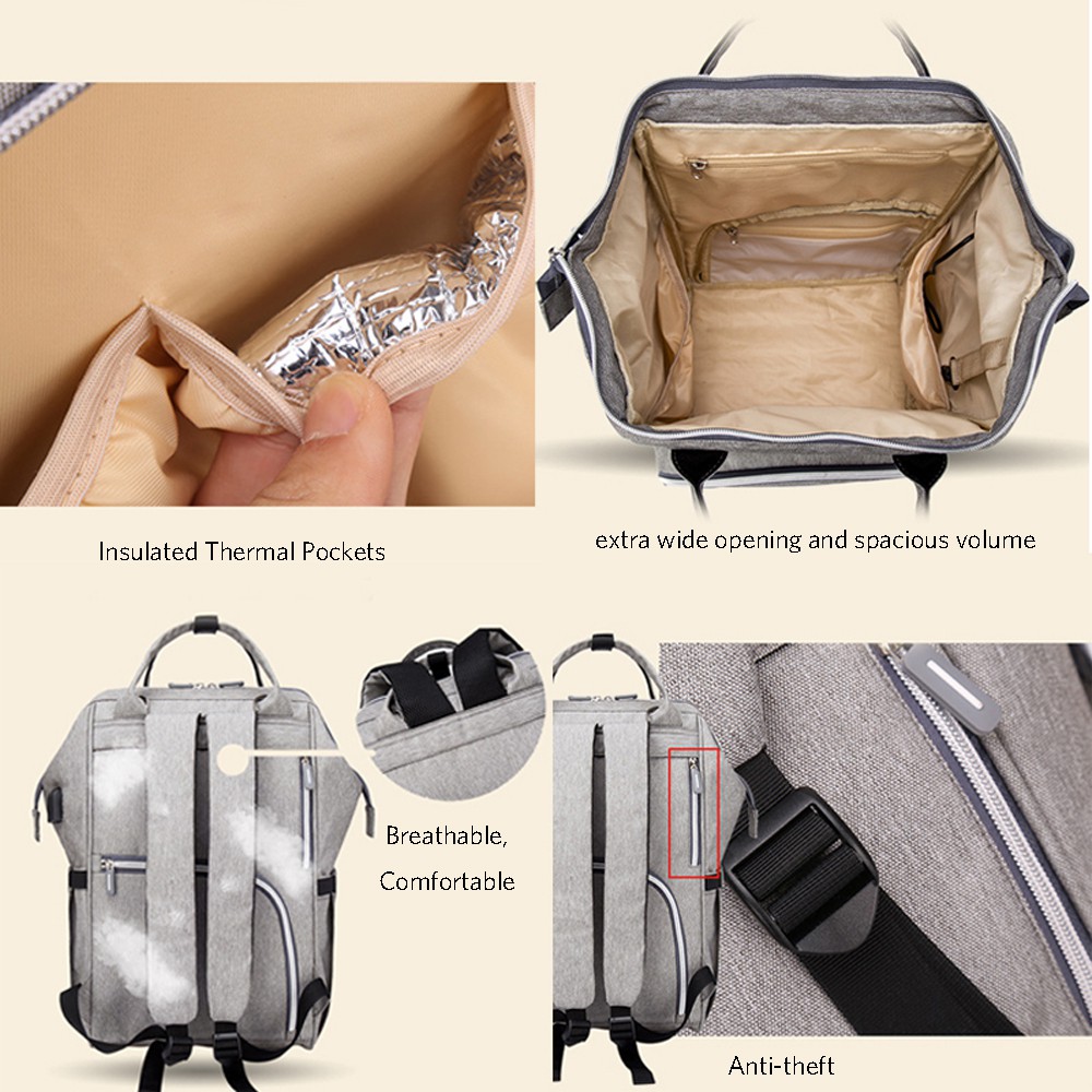 diaper bag backpack mokaloo large baby bag