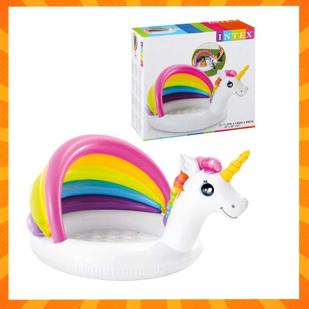 Intex 57113 50 Inch Unicorn Design Outdoor Baby Swimming Pool Shopee