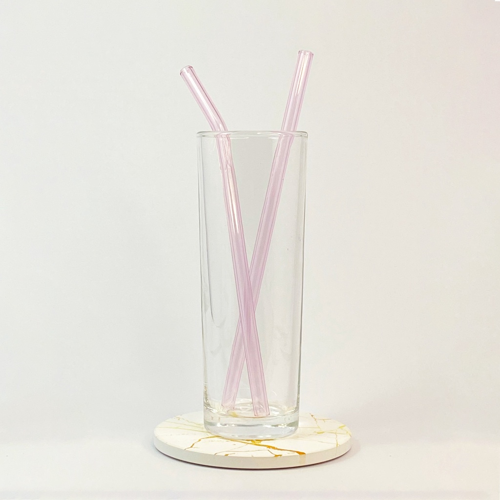 Pink Glass Straw Straight/Bent (Reusable Straw) Shopee Philippines
