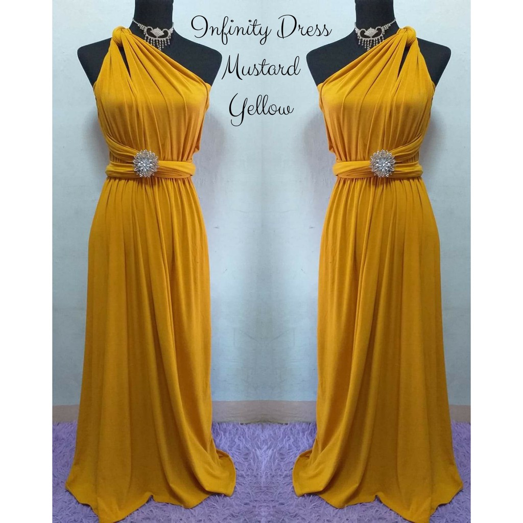 infinity dress mustard