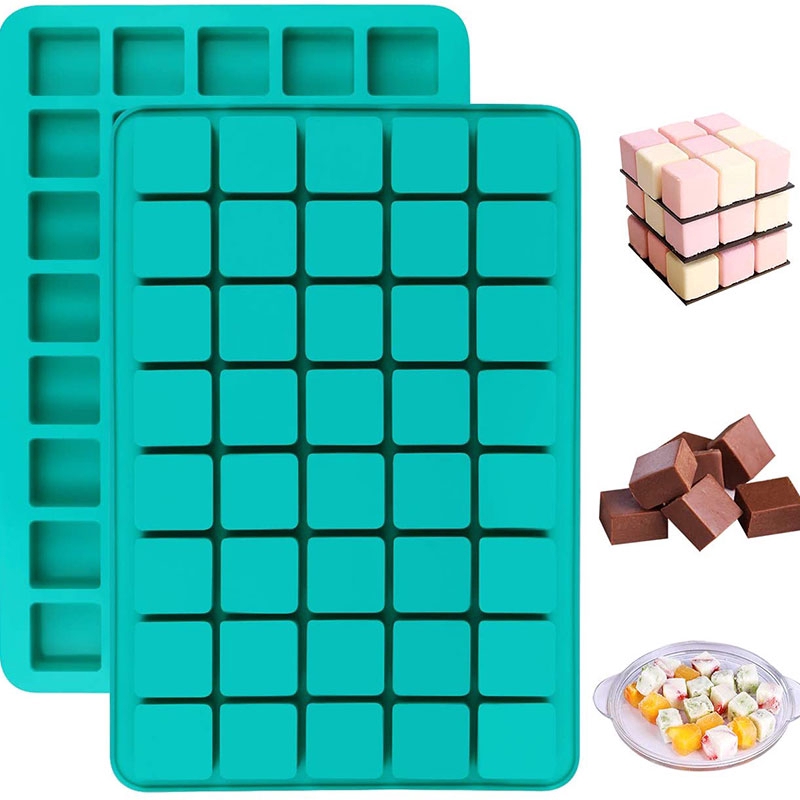 40Cavity Square Caramel Candy Silicone Molds / Chocolate Truffles Mold