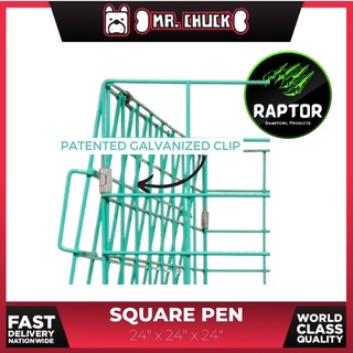 RAPTOR GAME FOWL PRODUCTS - SABONG / WORLD CLASS SQUARE PEN (LARGE) / CHICKEN / ROOSTER / MANOK CAGE #4