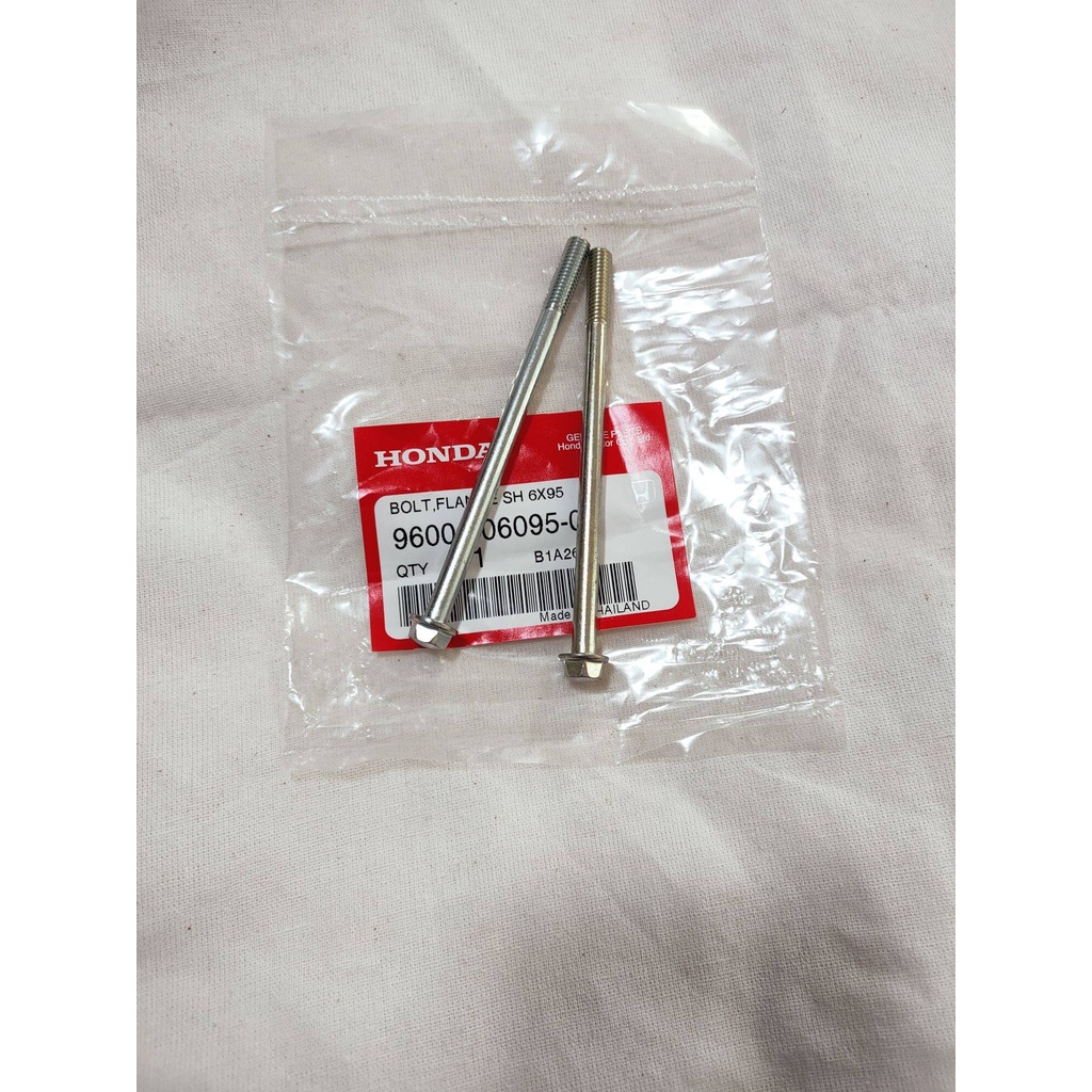 Bolt 6X95 mm.No. 8 head fixing the left side cylinder head, Wave 125