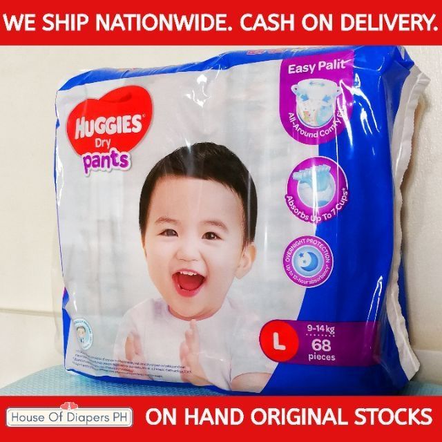 Huggies Dry Pants & Taped Baby Diaper Large (68pcs) Shopee Philippines