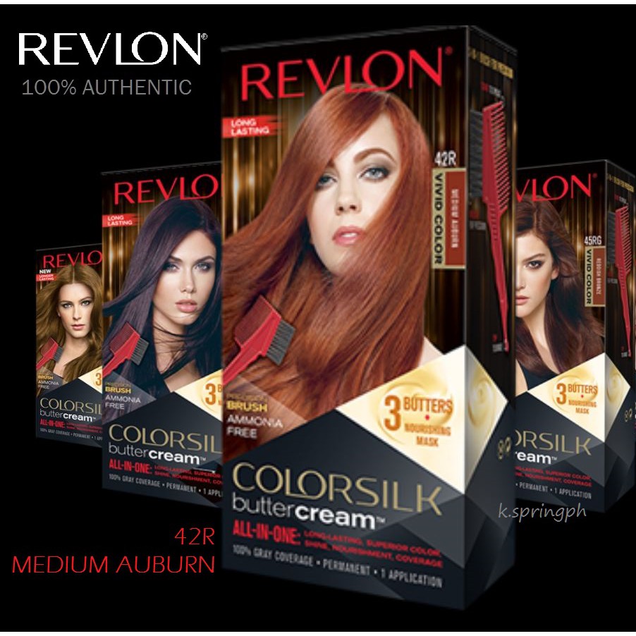 Revlon Vivid Color Colorsilk Buttercream 42r Medium Auburn Shopee Philippines