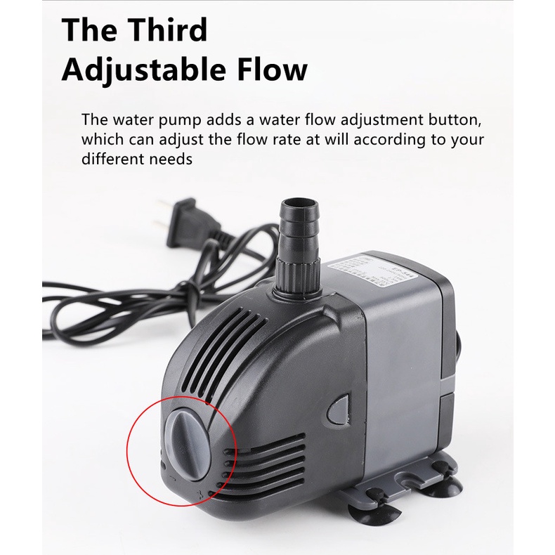 14-52W Aquarium Submersible Water Pump for Pond Quiet Fountain Filter Fish Pond #3