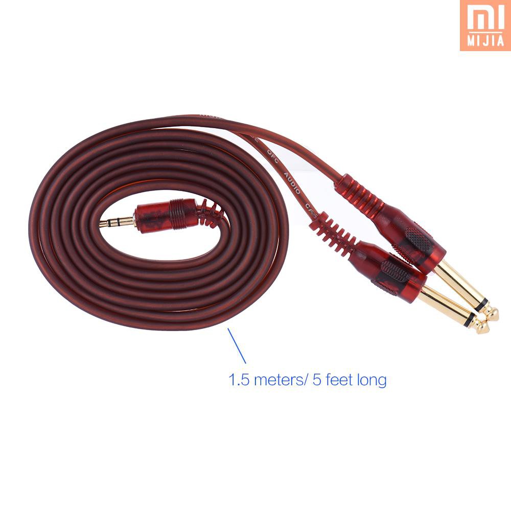 in stock 1.5m / 5ft Stereo Audio Cable Cord Wire 3.5mm 1/8" Male to