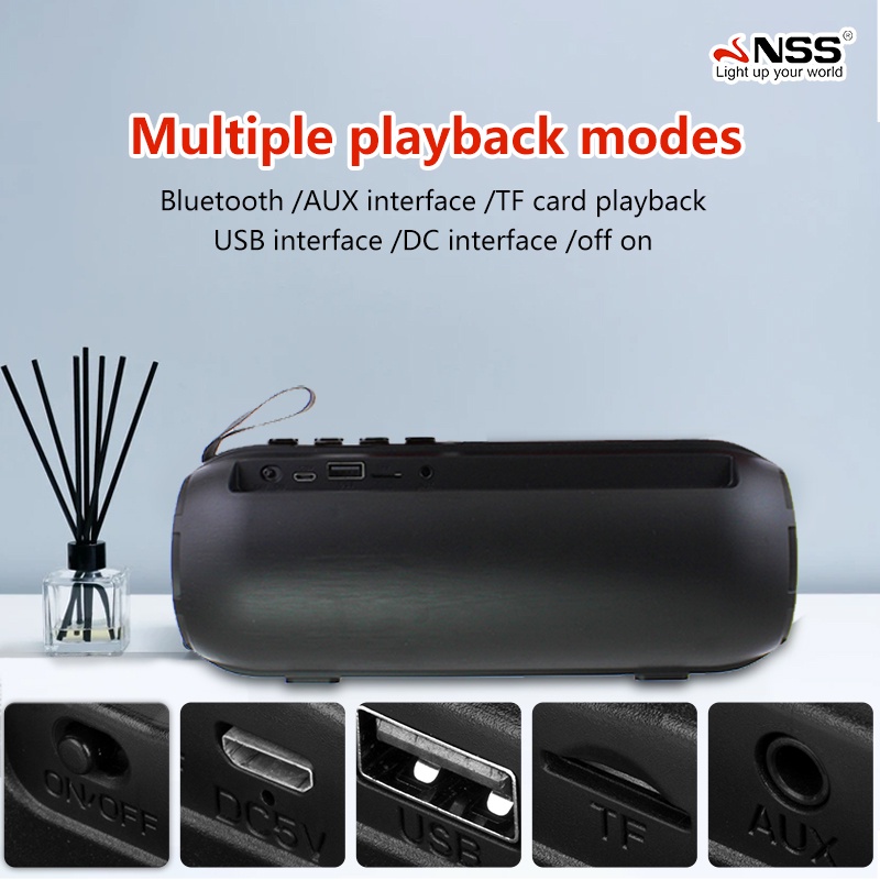 NSS MINI Speaker with Bluetooth Wireless Speaker TWS/USB/FM Function ...