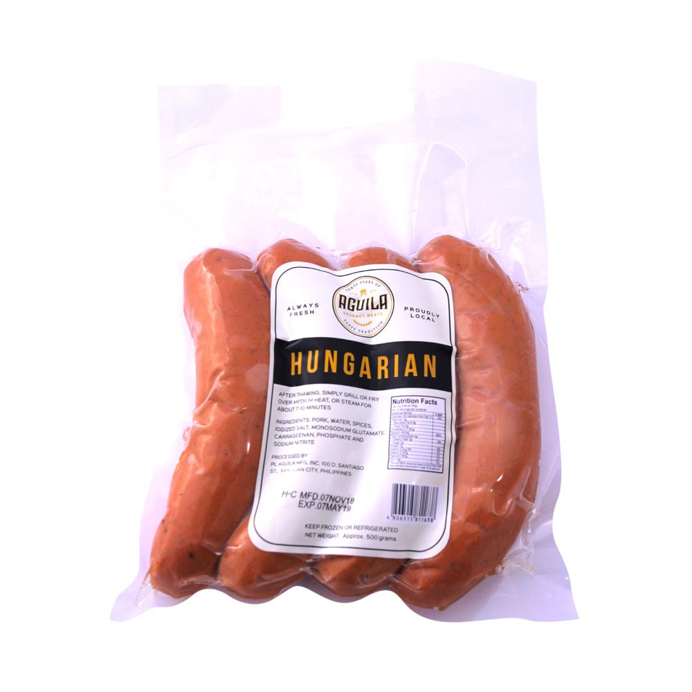 Aguila Hungarian Sausage 500 g Shopee Philippines