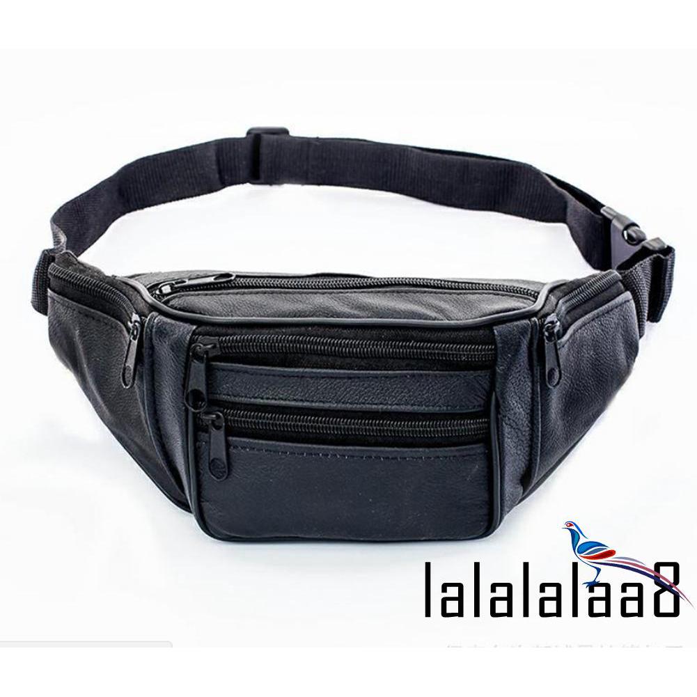 black leather fanny pack