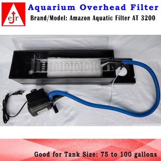 eJr Store - AT3200 Aquarium Overhead Filter Pump Top Filter by Amazon Aquatic Filter w/ FREE filter