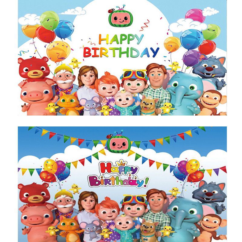 Cocomelon Family Photography Backdrops Birthday Party Backgrounds ...