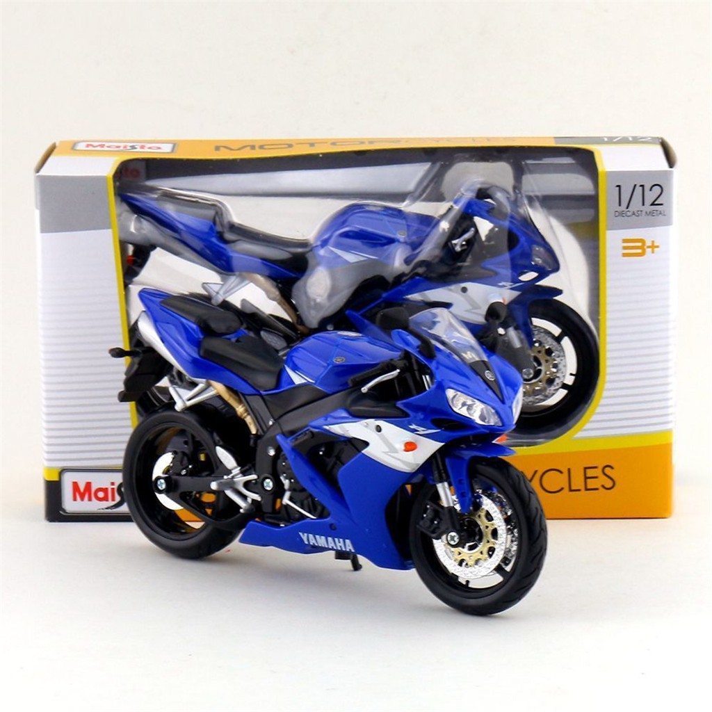 1:12 Scale Maisto Black Yamaha YZF-R1 Racing Moto Diecast Motorcycles Model Toys