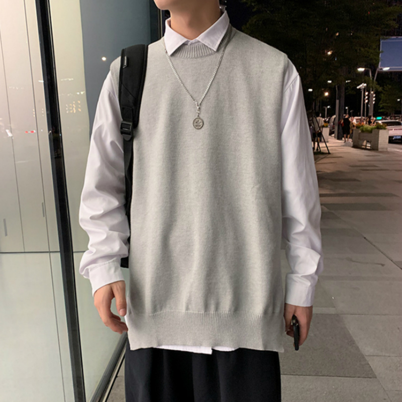 mens vest knit in the round