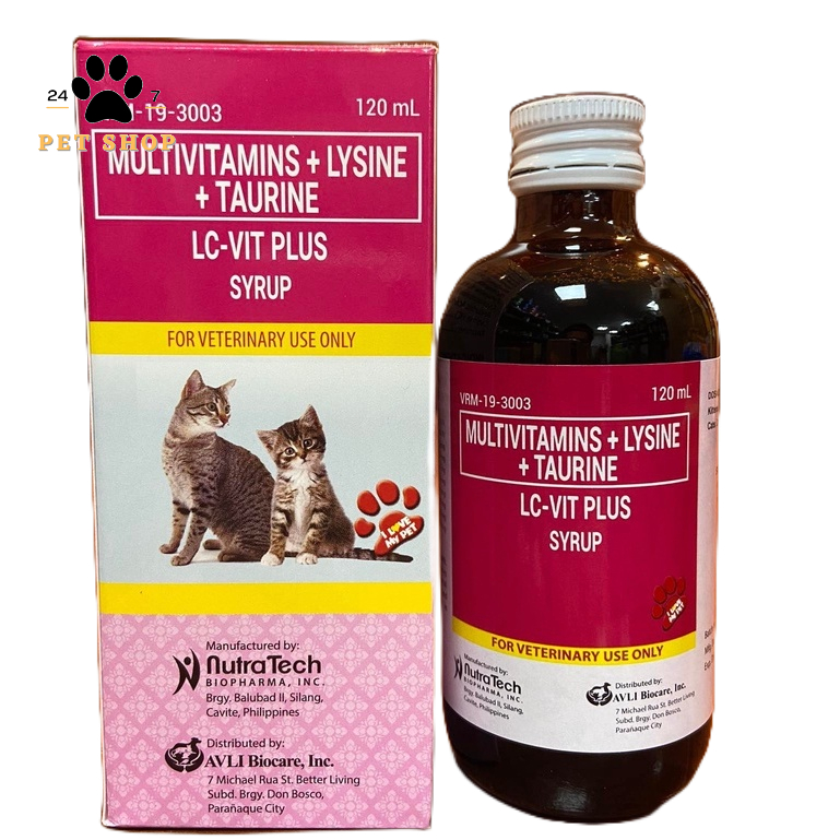 Free Syringe 1cc Lc Vit Plus 120ml Vitamins for Cat Kitten Cat