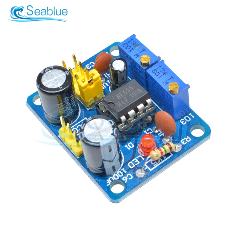 1Pcs NE555 Pulse Frequency Duty Cycle Square Wave Rectangular Wave Signal Generator Adjustable 555