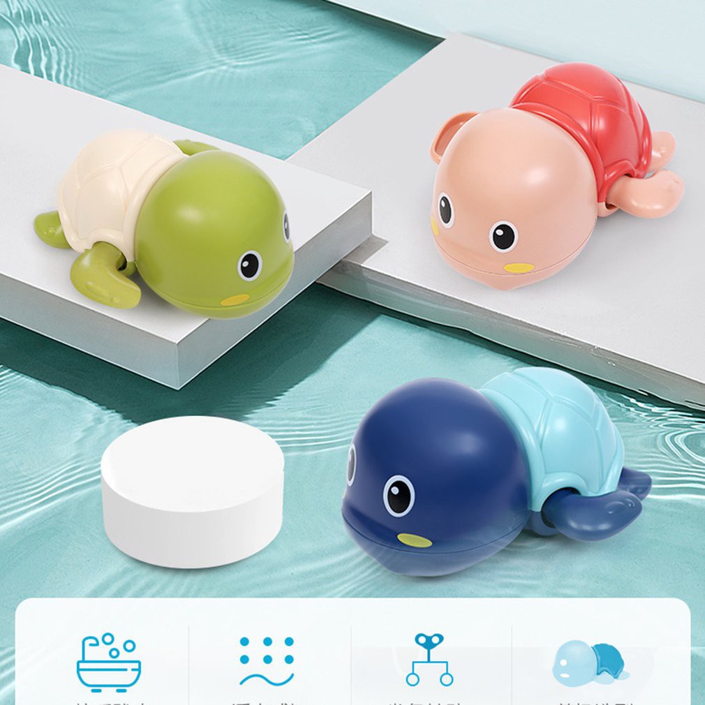 Cute Cartoon Animal Tortoise Classic Baby Water Toy Infant Swim Turtle -up Clockwork Kids Beach Bath