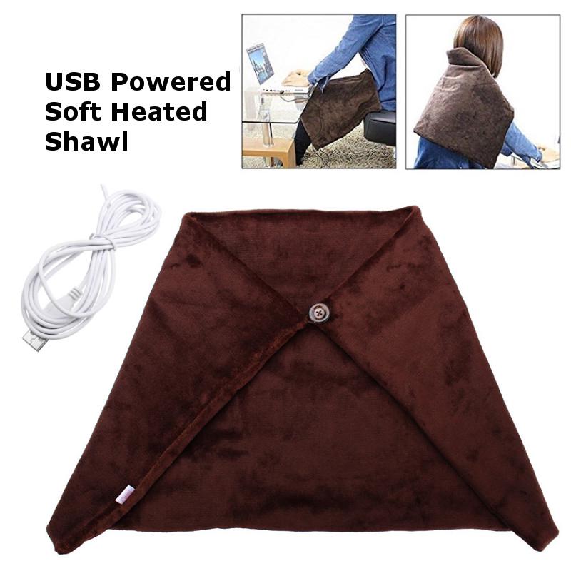 Usb Soft Heated Shawl Winter Electric Warming Neck Shoulder