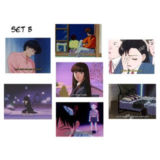 Sad Aesthetic Anime Quotes Glossy Stickers [7 pieces]  |  Shopee Philippines