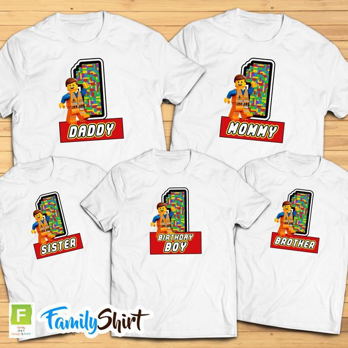 lego birthday family shirts