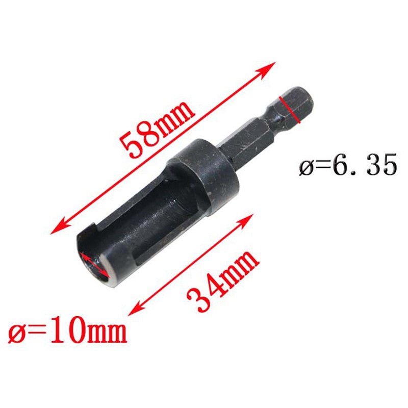 4Pcs Carbon Steel Wood Drill Bit Set,1/4 Hex Shank Woodworking Carbon Steel Wood Work Plug Cutter Cutting Power Tool Drill Bit Set