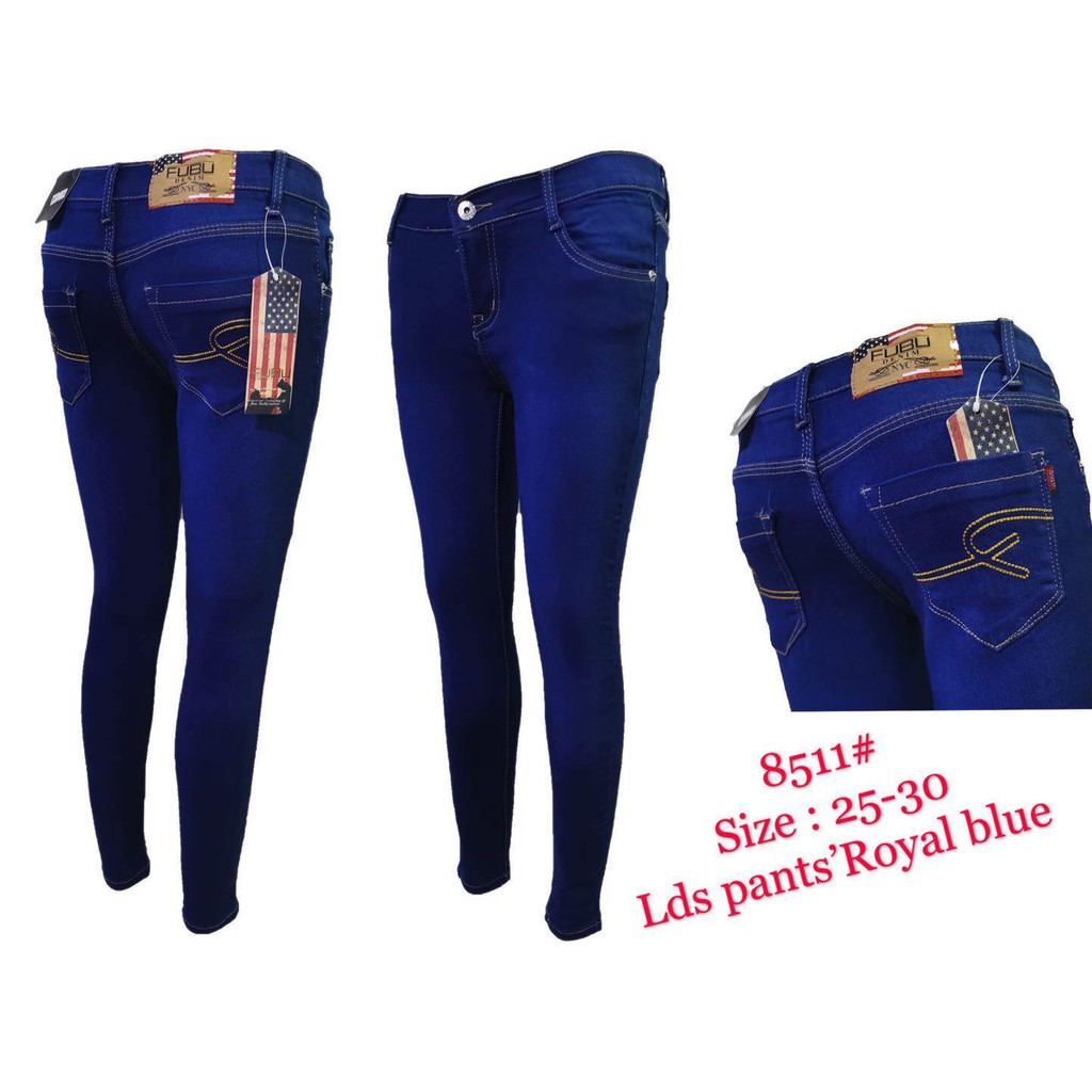 royal blue skinny trousers