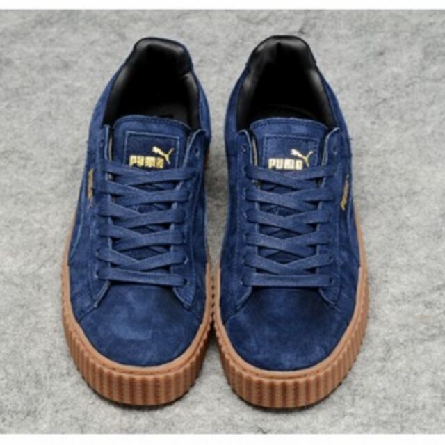 puma suede creepers blue