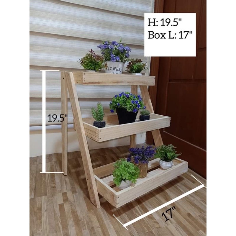 Wooden Plant Rack (Palochina) Shopee Philippines
