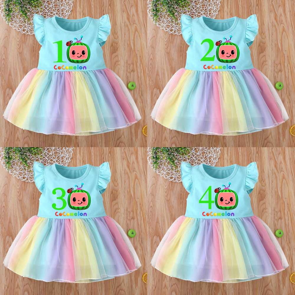 Birthday Theme Birthday Girl Rainbow Dress Baby Girls Party