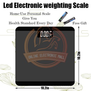 Electronic Tempered Glass Weighing Scale Weight Scale | Shopee Philippines