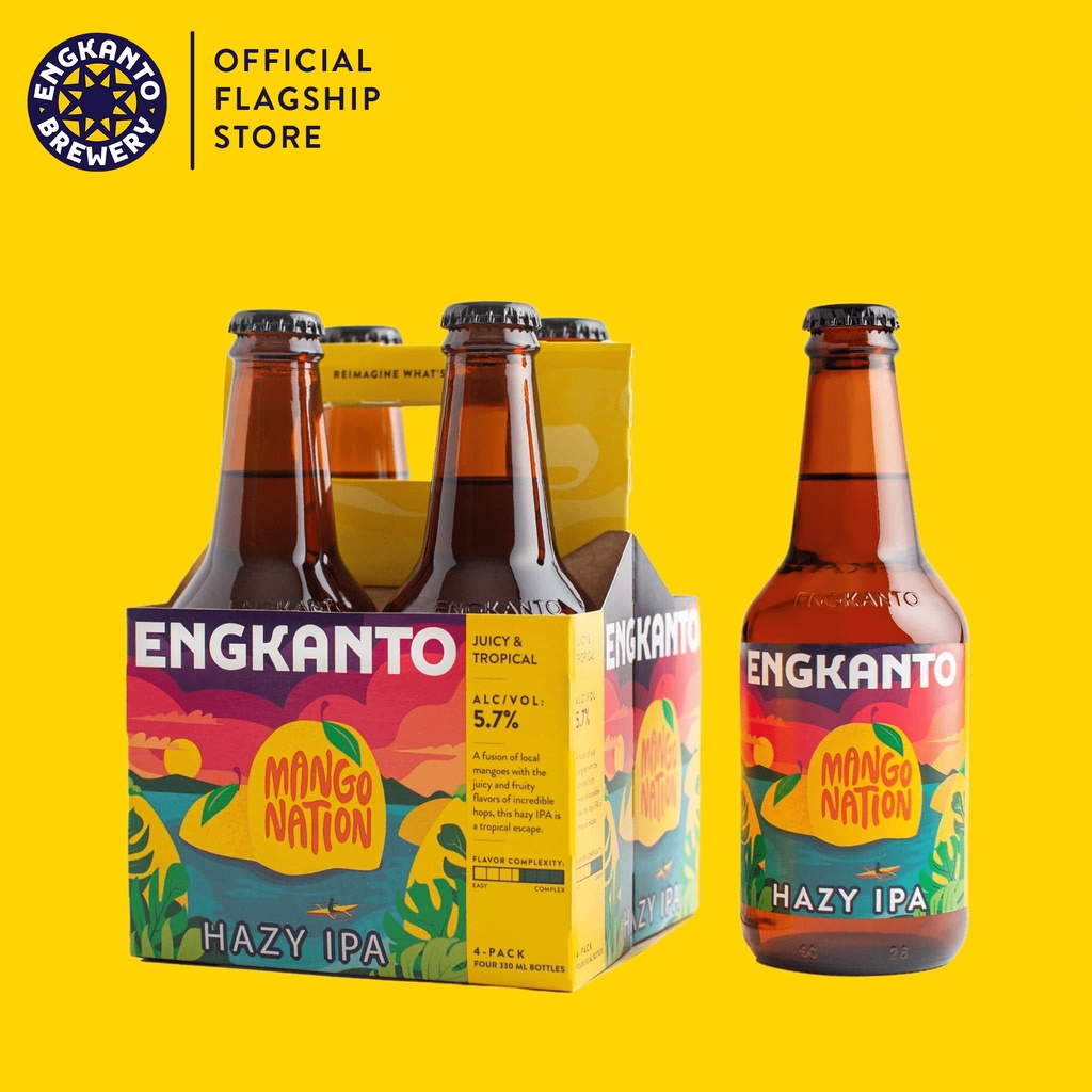 Engkanto Brewery Mango Nation Hazy IPA 4Pack Brewery Local Craft Beer 5.7 ABV Crowd Favorite