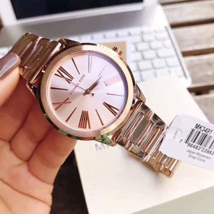 mk watches rose gold