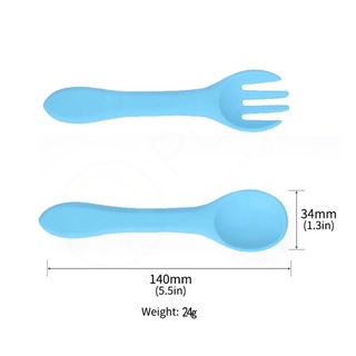 【Local Delivery】 For Baby Kids Toddler 5PCS Silicone Suction Plate With Spoon Fork Bowl BPA Free #9