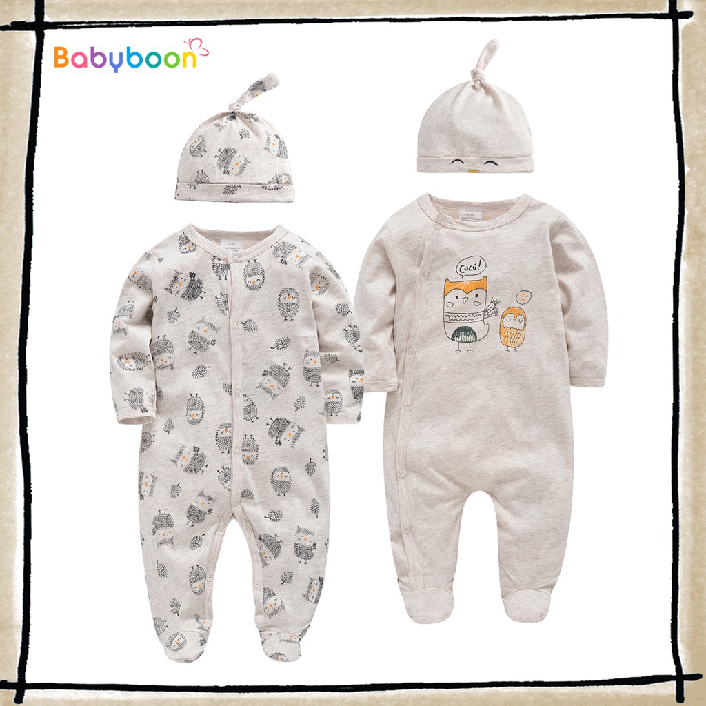 newborn sleepsuit and hat set