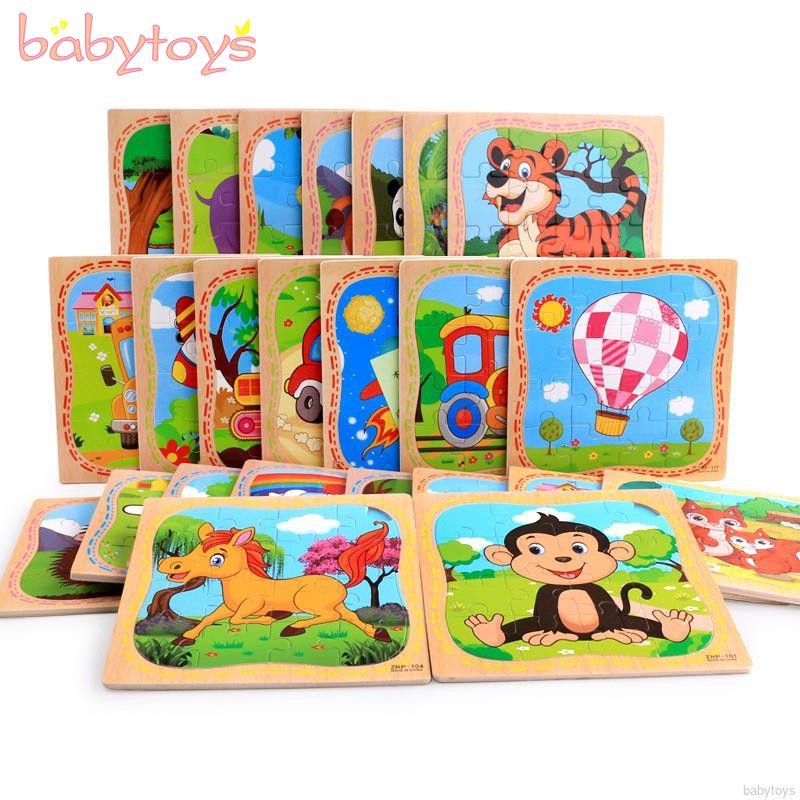 Wooden Animals Jigsaw Puzzle Preschool Educational Board ...