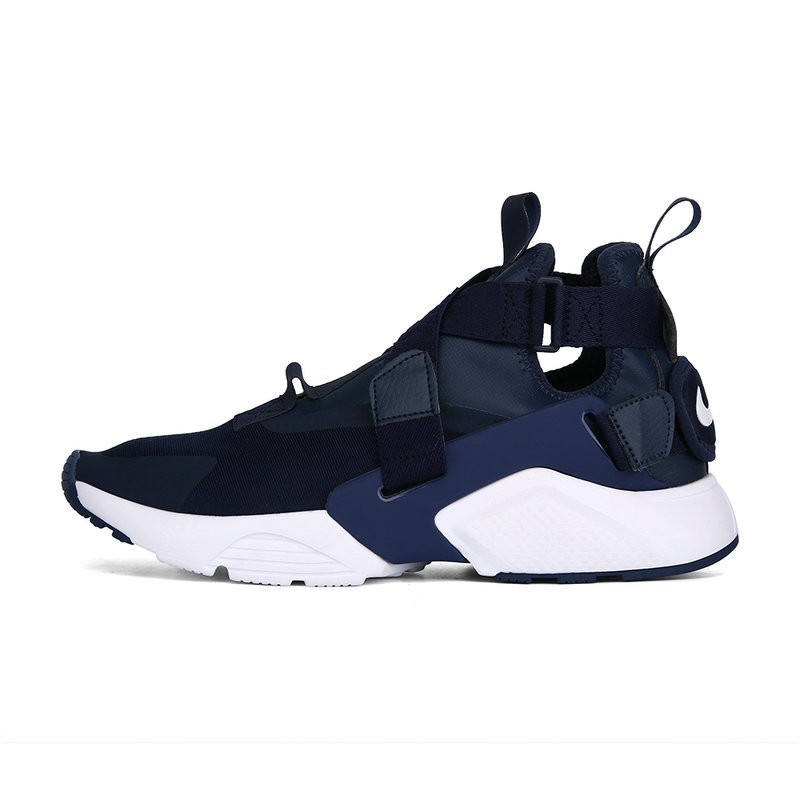 navy blue and white huaraches