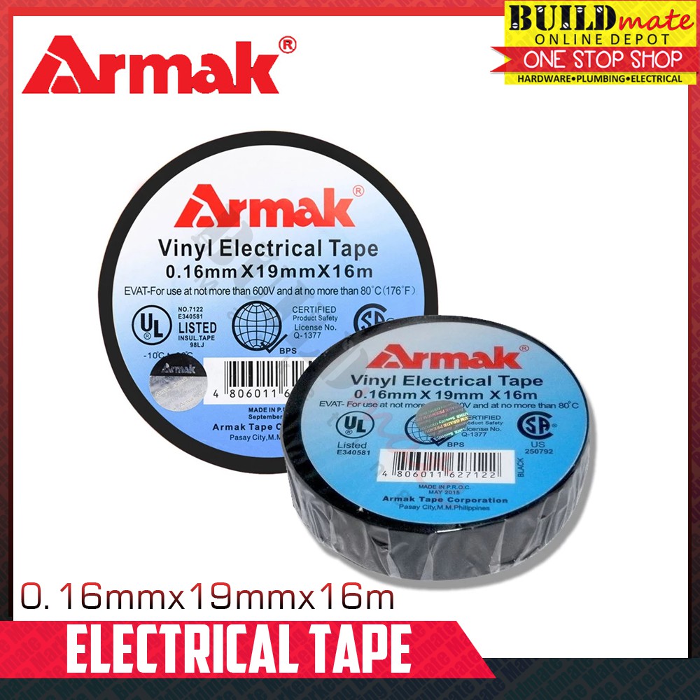 Armak Electrical Tape 16M 0.16mmx19mmx16m •100 ORIGINAL• Shopee Philippines