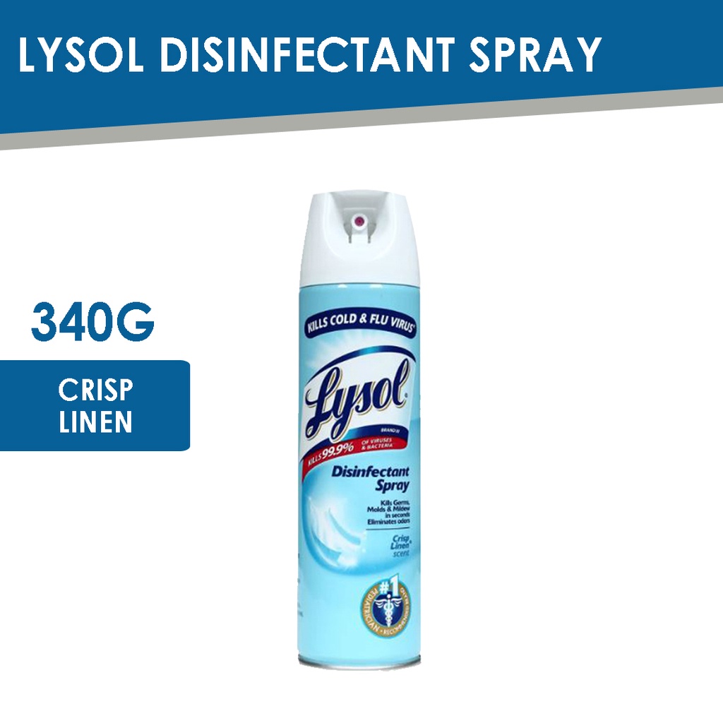 Lysol Disinfectant Spray Crisp Linen 340 grams Air Freshening