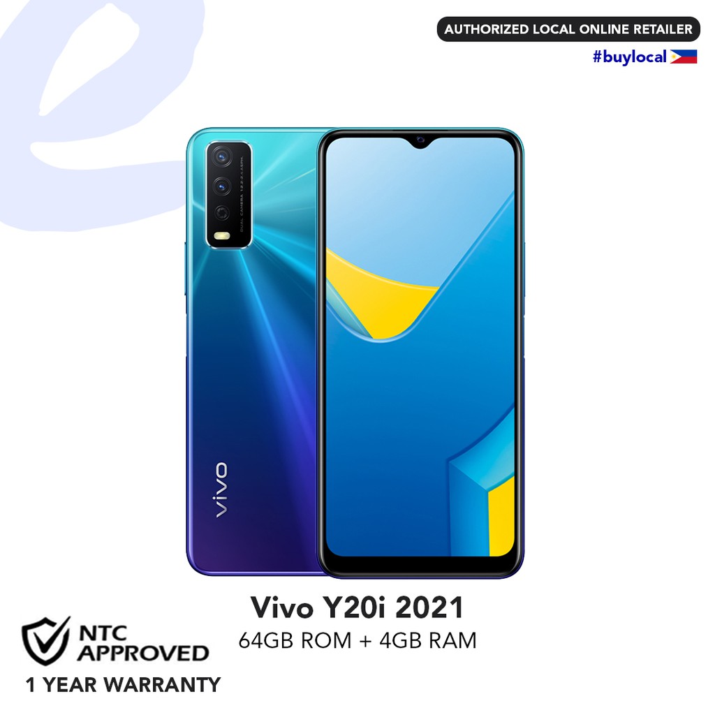 Vivo Y20i 2021 Internal 64GB+4GB RAM SideMunted 5000 mAh Batttery