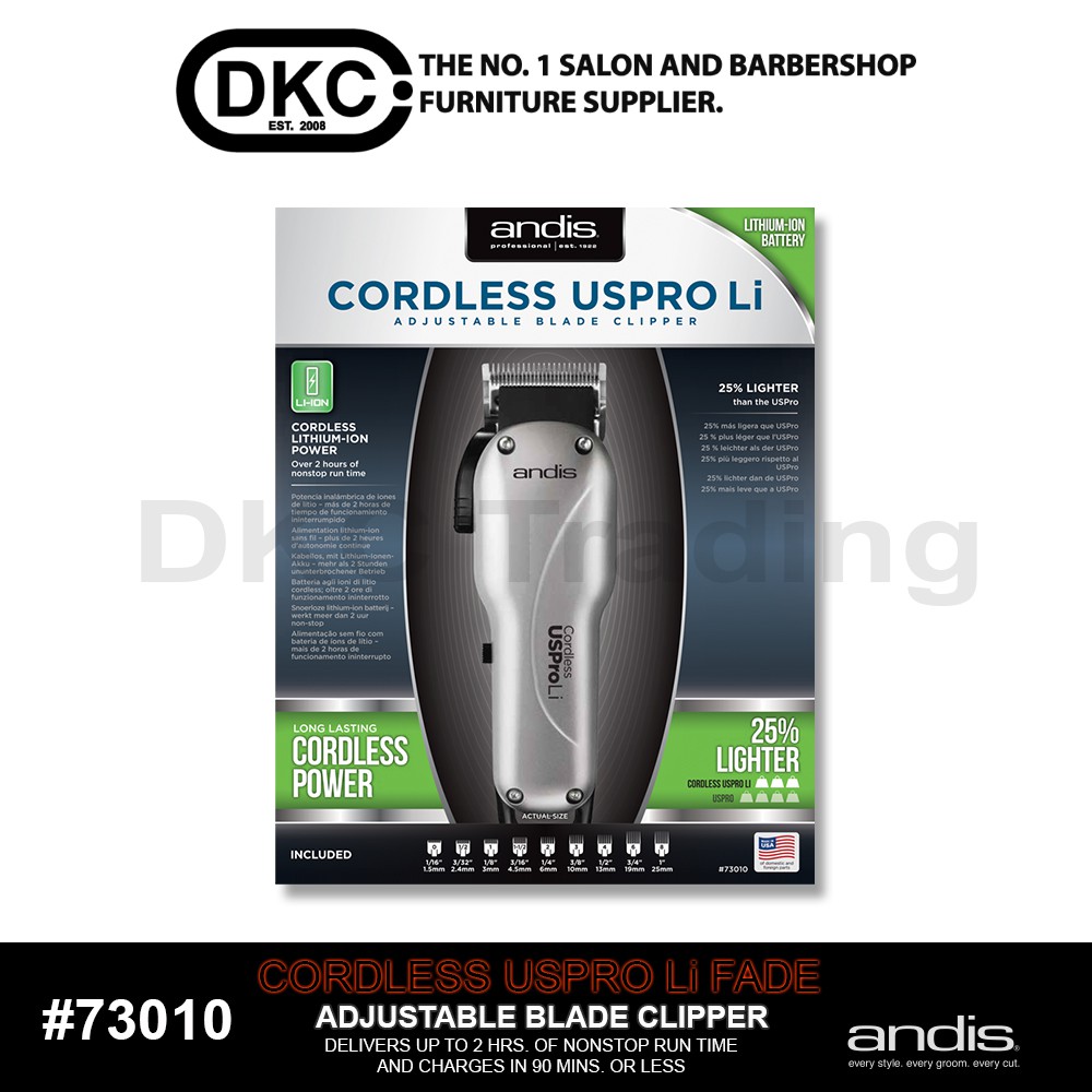 andis cordless uspro lithium adjustable clipper