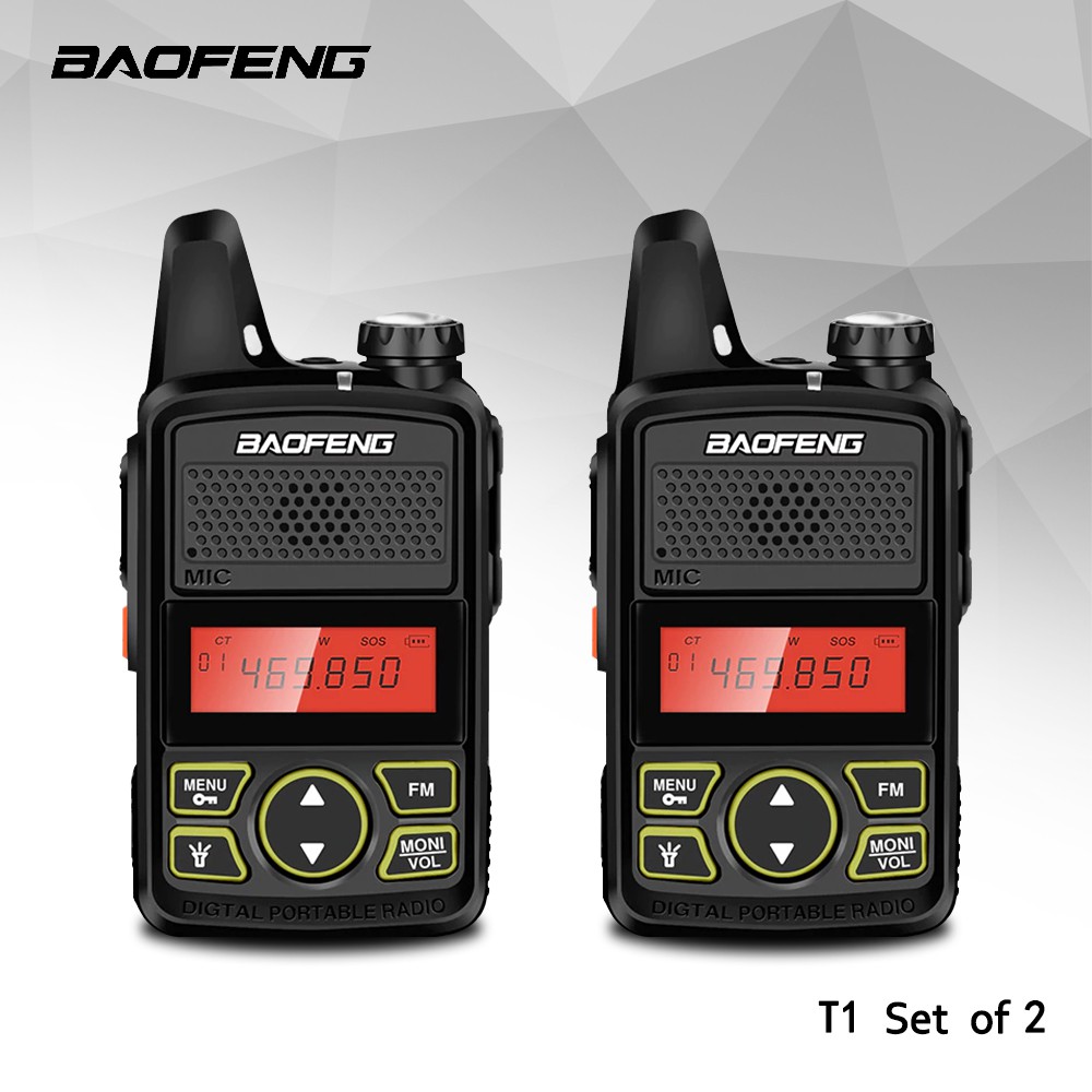 Baofeng BFT1 mini twoway radio walkie talkie Set of 2 (Black