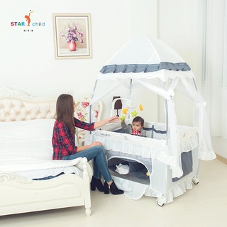 Wholesale Multifunctional Crib European Style Folding Middle Bed Portable Safe Comfortable #1