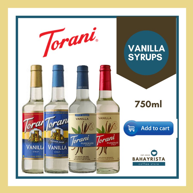 Torani Vanilla Syrups 750ml Different Variants Shopee Philippines