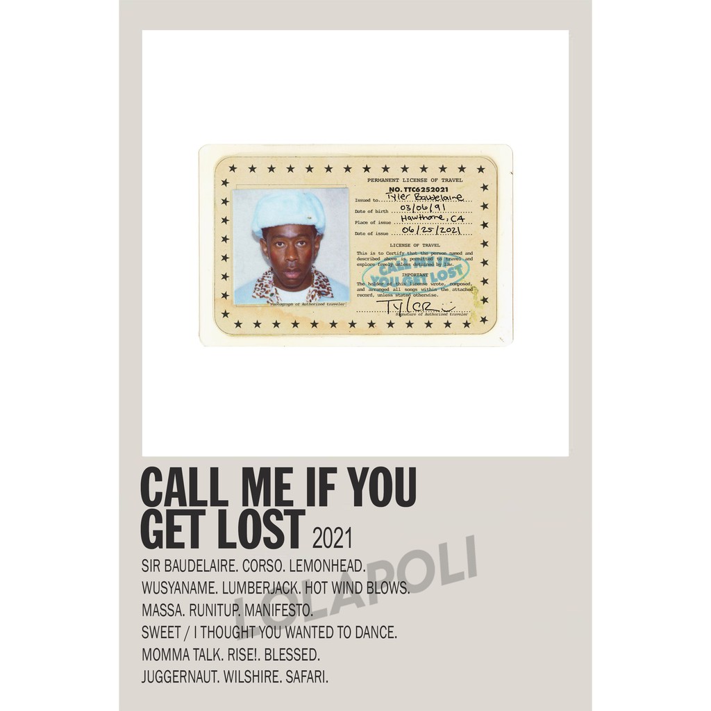 Poster Cover Album Call Me If You Get Lost Tyler The Creator Shopee Philippines